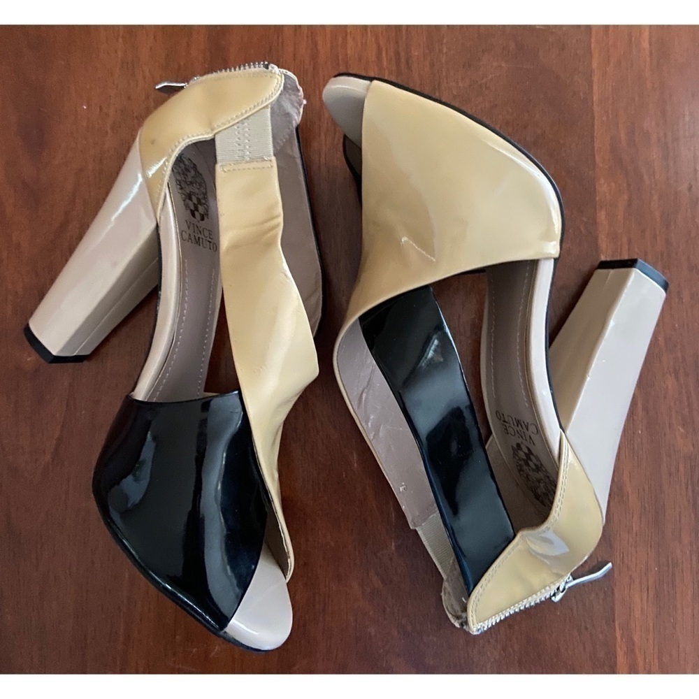 VINCE Camuto Color Block Sandals Heels - Picture 3 of 6